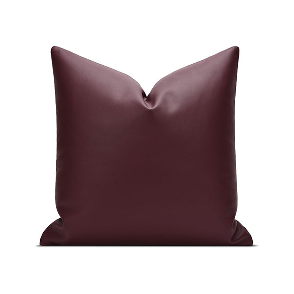 Double sided- texture and color matching  Leather Burgundy 45x45+2