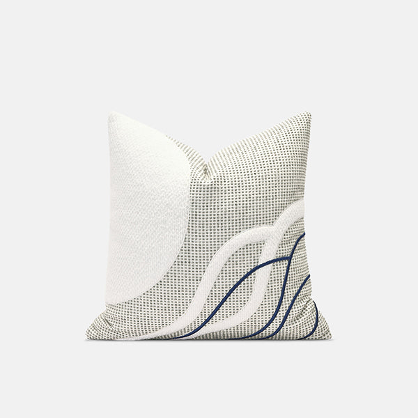 White Gray Blue Linen 45x45
