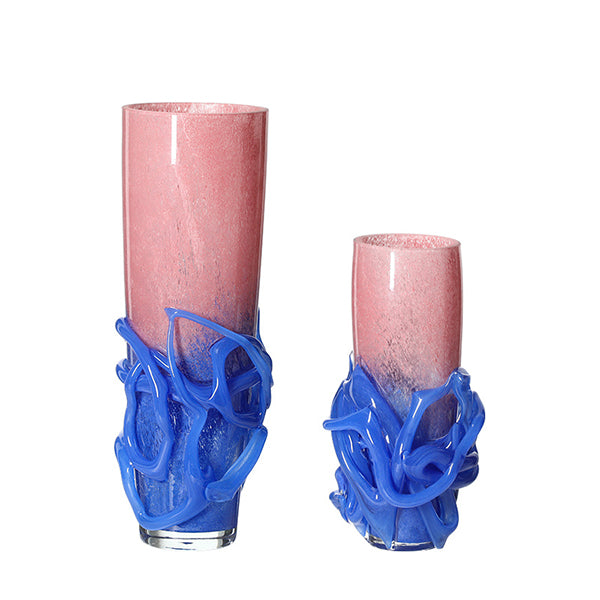 creative-pink-and-blue-handmade-decorative-glass-vase